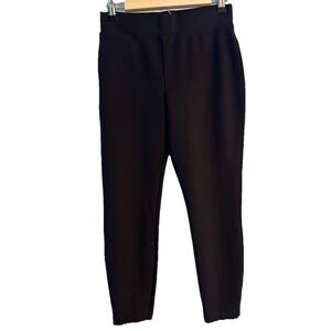 Quince Women's Pants Medium Pull on Elastic Stretch Skinny Ponte knit Navy‎ Blue